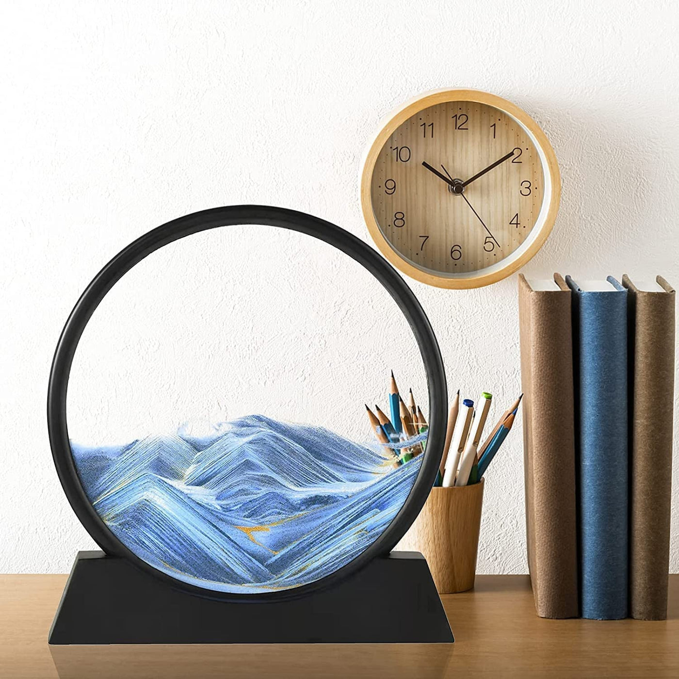 SandFlow: 3D Moving Sand Art Picture with Liquid Glass Landscape for Home & Office Desk DÃ©cor