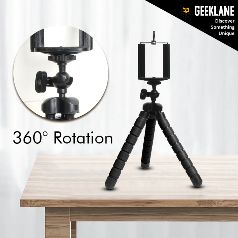 Flexpod: Flexible Mobile Tripod Stand with 360Â° Ball Head for Smartphones, Cameras & Vlogging