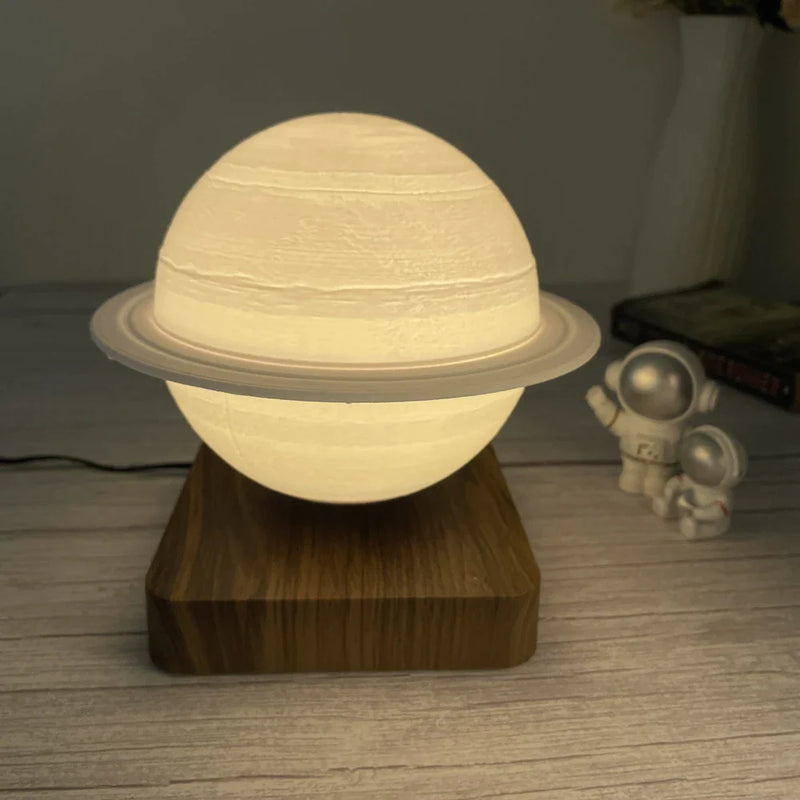 Elysium: 3D Floating Saturn Lamp with Magnetic Levitation, 360Â° Rotation & Touch-Control LED for Home & Office DÃ©cor