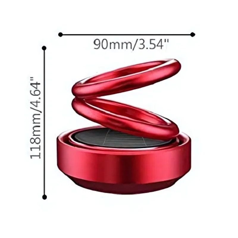 SolarBreeze: Solar-Powered Rotating Car Air Freshener with 360Â° Dual-Ring Design & Aroma Diffuser for Dashboard & Office