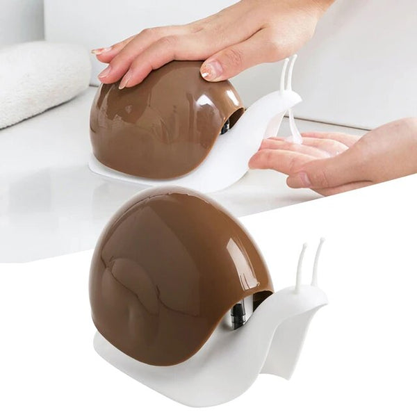 Snaqo: Cute Snail-Shaped Liquid Soap Dispenser, 120ml Refillable Pump Bottle for Hand Wash, Lotion, Shampoo & Bathroom or Kitchen Sink DÃ©cor