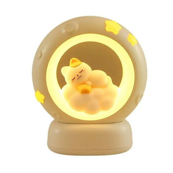 PawPop: Adorable Cat-Shaped LED Night Light â€“ USB Rechargeable Lamp with Tap Control & Adjustable Brightness for Cozy Ambiance & Gifting