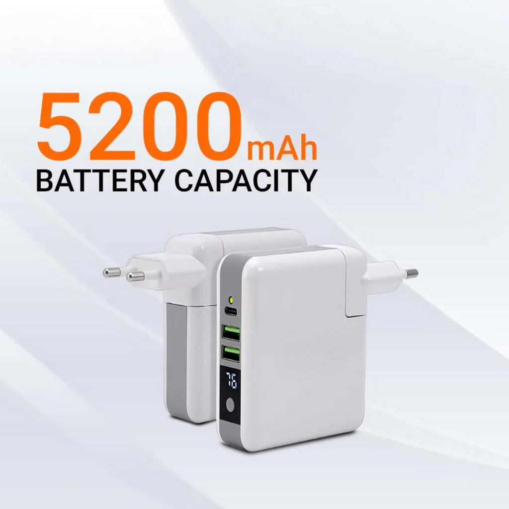 Charger & Power bank both. Wall adapter & Battery