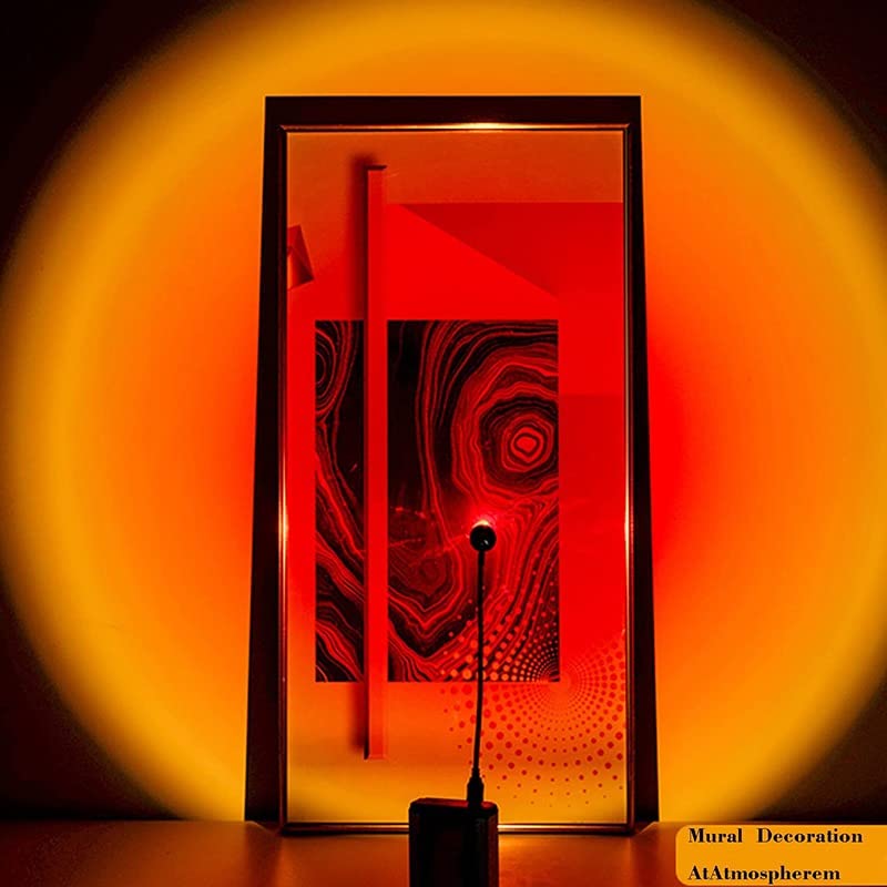AuraMini â€“ USB-Powered Mini RGB Sunset Projection Lamp with Plug & Play 360 Adjustable Design, Soft Ambient Glow Light for Aesthetic Decor