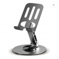 Rotaty: Adjustable Universal Mobile & Tablet Stand, 360Â° Rotating, Foldable Phone Holder with Stable Metal Base, Anti-Slip Pad & Height Adjustment for Desk & Tabletop Use