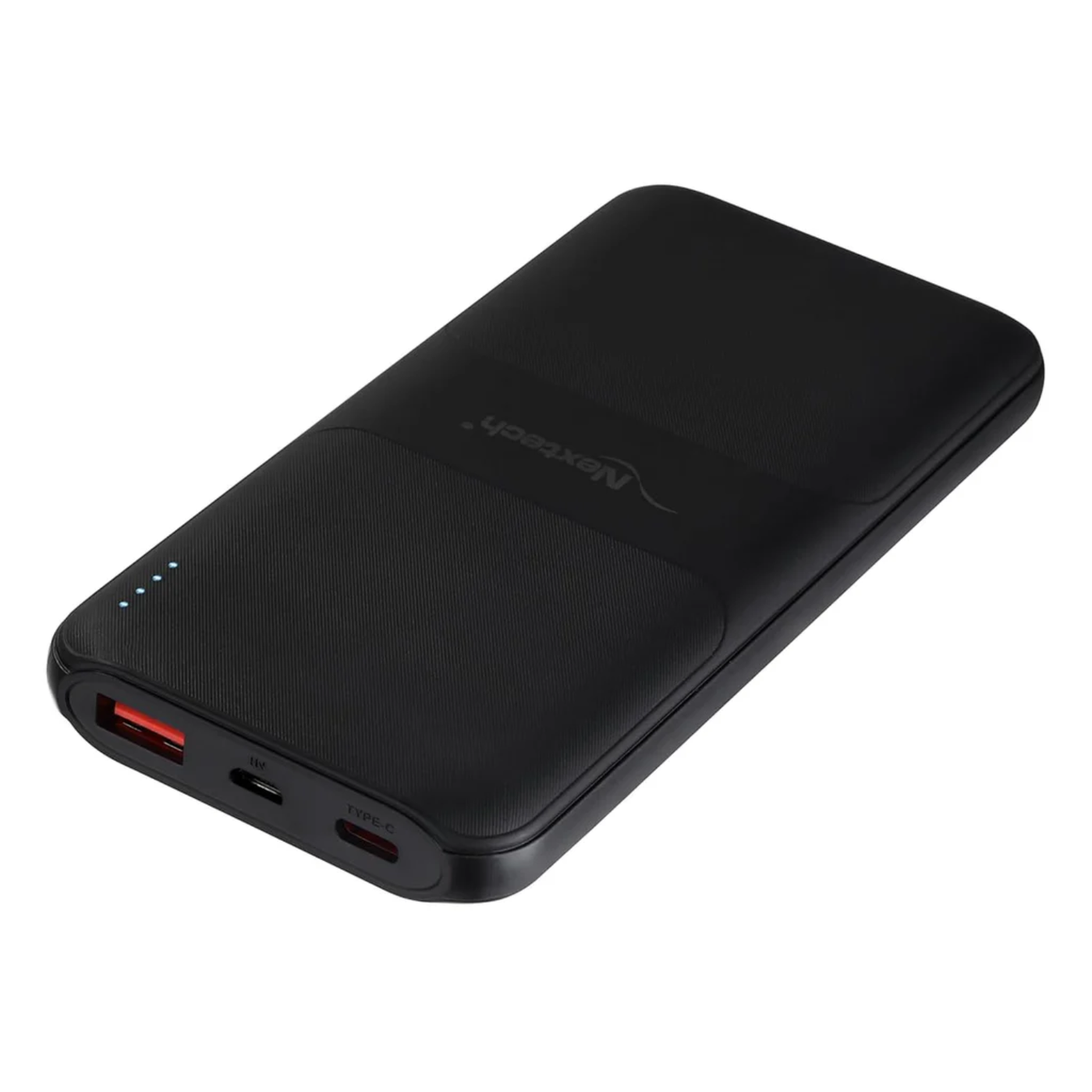 Nextech Slender PDQC 22.5W | 10000mAh | Made in India | Fast Charging | Ultra Slim Power Bank | Type-C PD & QC 3.0 USB Output | Compatible with Smartphones, iPhone, Android | Charcoal Black