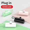 Pocky: Mini 5000 mAh Pocket Power Bank with Built-In Cable for Android, iPhone & Devices (Assorted)