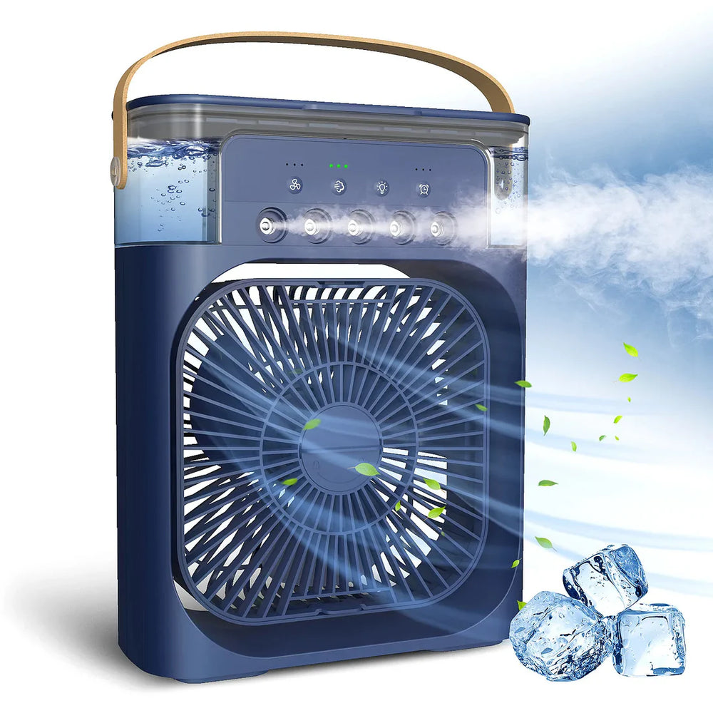ChotaAC: Portable Air Conditioner Fan â€“ USB-Powered Small AC Mini Evaporative Cooler with 3 Speeds, 5 Mist Makers & 7-Color LED Light