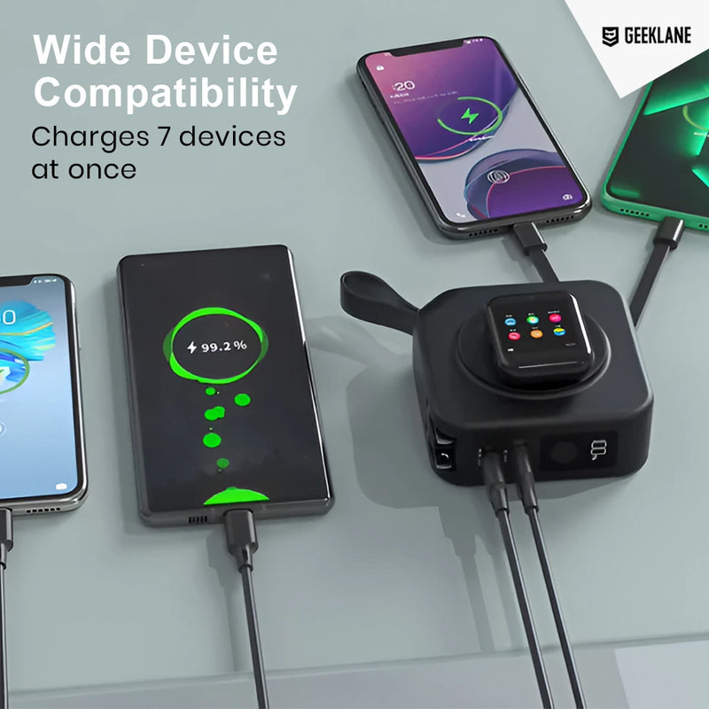 Voyager: Premium All-in-One MagSafe LiPo Power Bank with PD, Built-in Cables & Outlet Prongs for Ultimate Charging Convenience