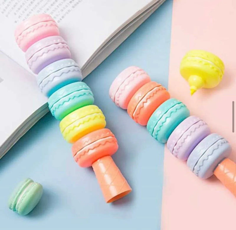 Macaron: Pastel Highlighter Set (6-Piece) â€“ Soft Color Markers for Books, Notes & Aesthetic Stationery Lovers