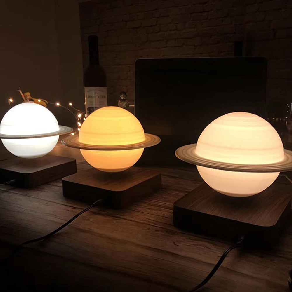 Elysium: 3D Floating Saturn Lamp with Magnetic Levitation, 360Â° Rotation & Touch-Control LED for Home & Office DÃ©cor