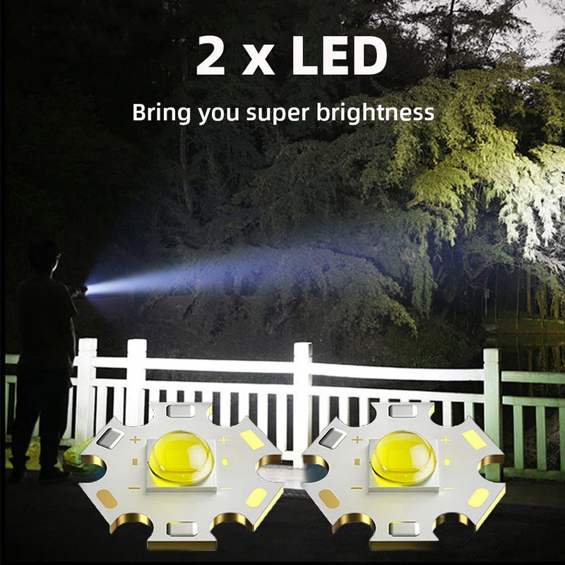 PowerLite: Mini Portable Power Bank with Built-In LED Flashlight for On-the-Go Charging & Emergency Lighting