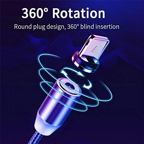 Travo: 3-in-1 Magnetic Fast Charging Cable with Status Light, 360Â° Swivel Head, Type-C, Micro USB & lightning Connectors
