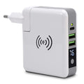Charger & Power bank both. Wall adapter & Battery