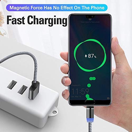 Travo: 3-in-1 Magnetic Fast Charging Cable with Status Light, 360Â° Swivel Head, Type-C, Micro USB & lightning Connectors