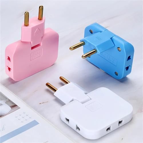 FlexiPlug: 2Pcs â€” 3-in-1 Foldable Multiplug Adapter with 180Â° Rotation & Slim Design for Cramped Spaces, Travel, Desk & Daily Use