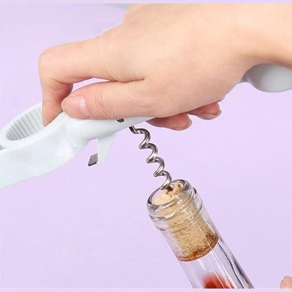 TwistEase: Cute 4-in-1 Multi-Opener for Bottles, Cans & Jars â€“ Easy Grip & Finger Protection Kitchen Tool