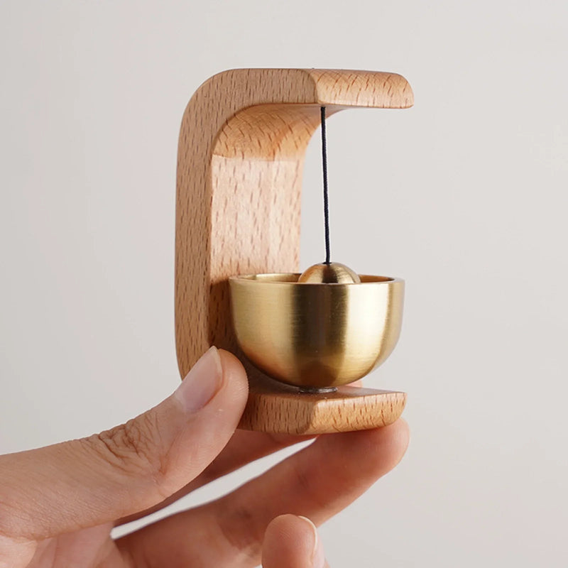 ZenBell: Vintage Japanese Wooden Door Bell with Soothing Mindful Chime, Ideal for Shops, Home & Office Decor
