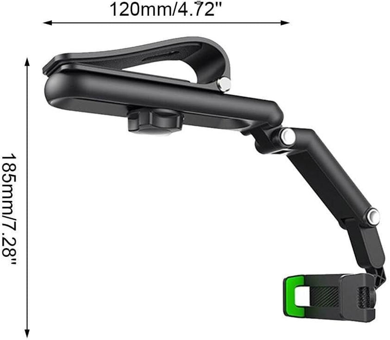 MultiHold: Rotatable & Retractable Car Phone Holder with 1080Â° Adjustable Clip for Dashboard & Sun Visor