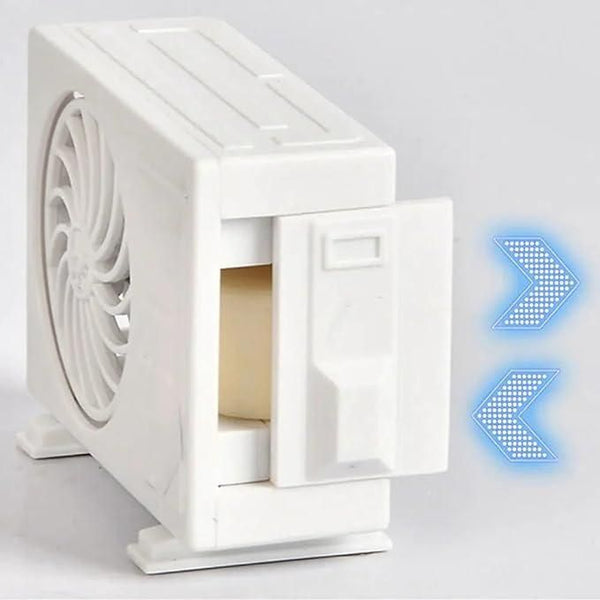 BreezeMini: Quirky Car Air Freshener 2-Unit Air Conditioner Design with Refillable Fragrance, Solar Power & Rotating Fan Car Decor