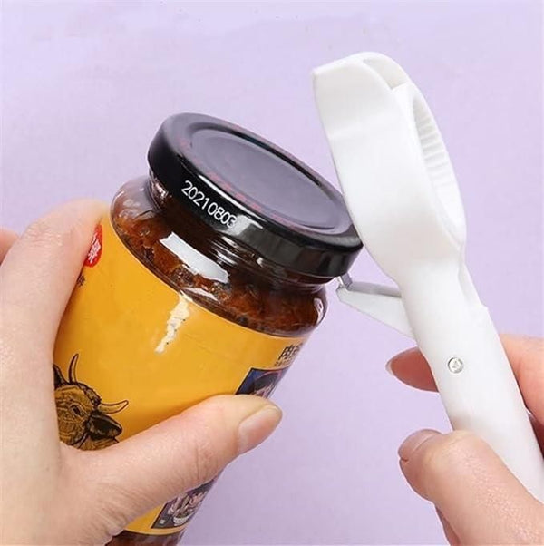 TwistEase: Cute 4-in-1 Multi-Opener for Bottles, Cans & Jars â€“ Easy Grip & Finger Protection Kitchen Tool