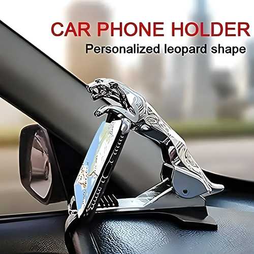 JagMount: 360Â° Rotating Car Phone Holder with Adjustable Dashboard Clip for Secure Mounting