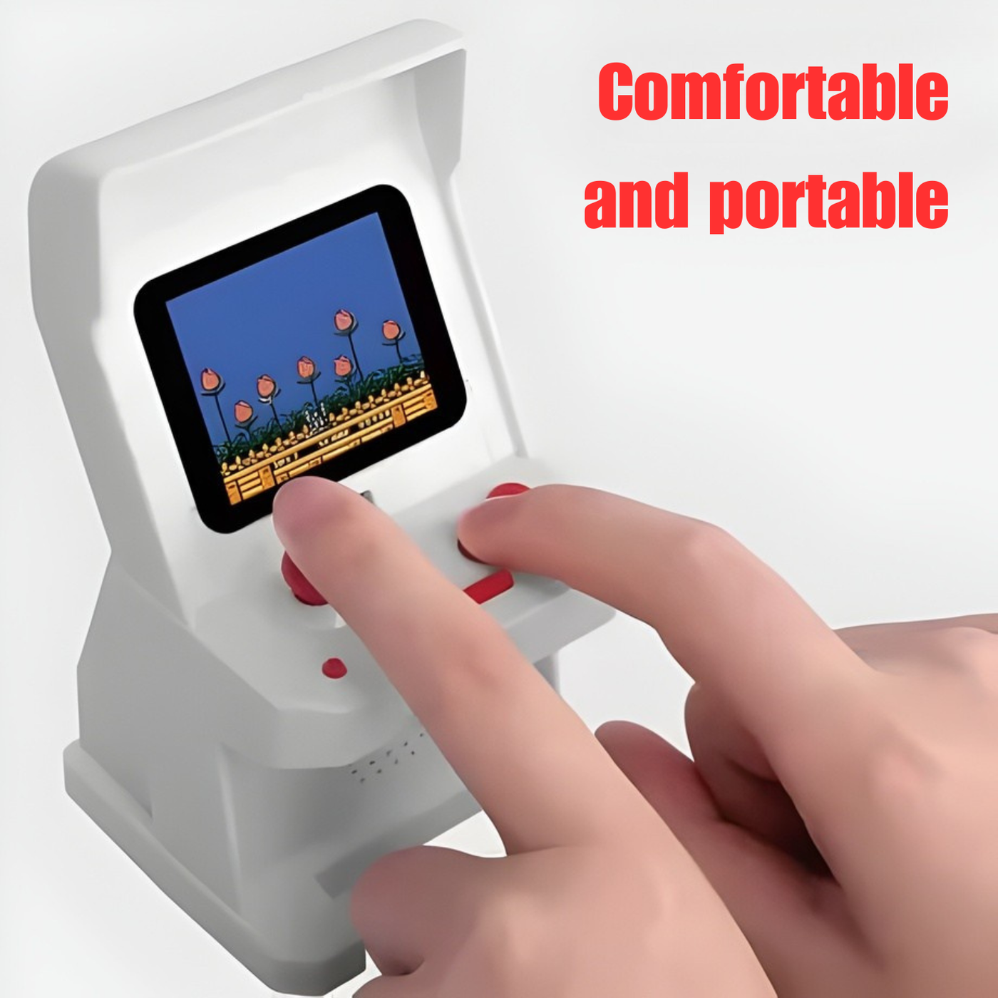 RetroJoy: Mini Arcade Handheld Console with 120 Built-in Games, Portable Retro Gaming Machine with Colour Screen, Lightweight Design & Instant Play for Kids & Adults