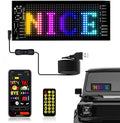 Pixy: RGB LED Matrix Display Panel with App & Remote Control, Flexible Pixel Sign Board for Cars, Rooms, Offices & Custom Scrolling Messages (7" Ã— 3")