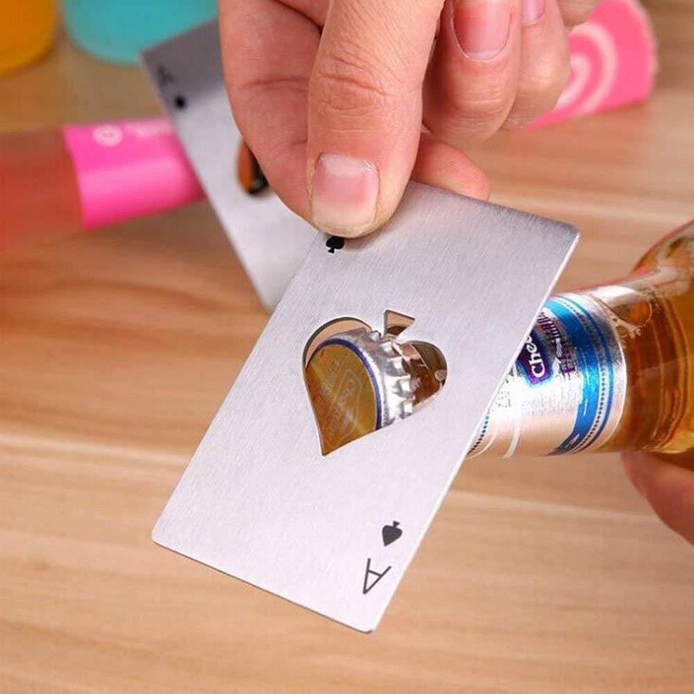 Hukum: SStainless Steel Credit Card-Size Bottle Opener (Pack of 2) â€“ Compact & Durable Bar Tool for Beer & Soda