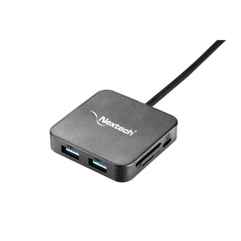 Nextech 7 in 1 USB-C Dock with 4K @30Hz HDMI, 2*USB 3.0, 1*100W Type-C PD, Type-C for Data Transfer upto 5 GBPS, TF/Micro SD Card Reader compatiable for Mac OS, Windows & All Type C Port Devices
