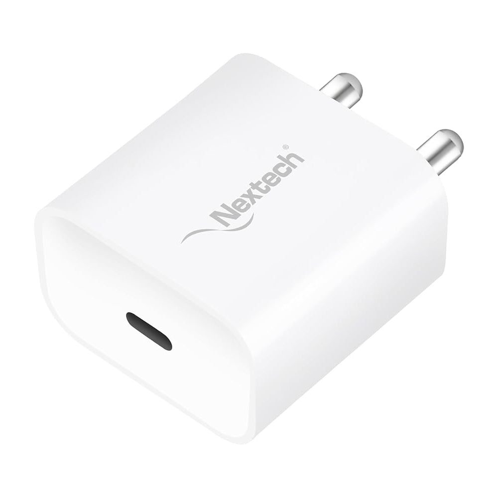 Nextech 20W PD 3.0 Type-C Power Adapter Compatible with iPhone 12 Mini/12/12 Pro/12 Pro Max, 11, 8 Plus, iPad Pro, AirPods Pro, Pixel 3