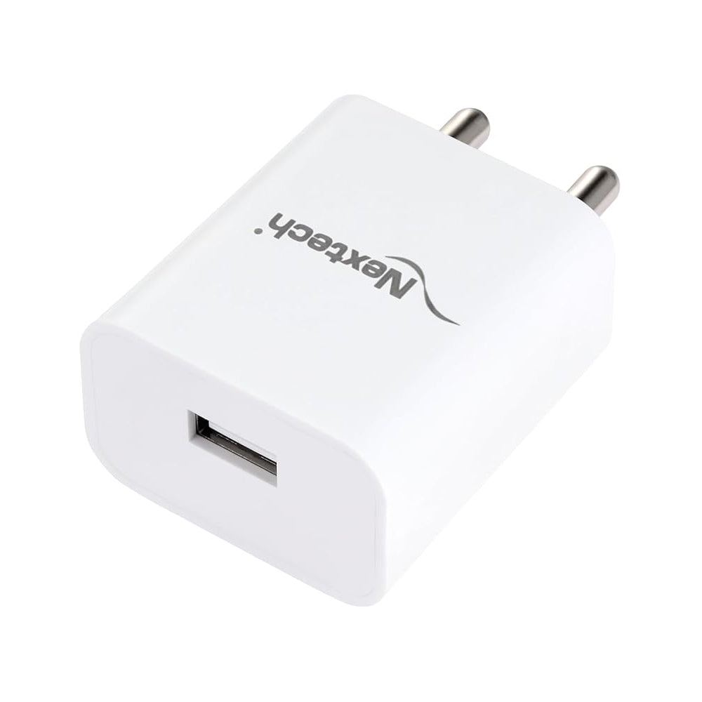 Nextech Single USB 22.5W QC 3.0 Fast Power Delivery Universal Wall Charger Support Samsung AFC, BC1.2, Apple 20W, QC3.0 and Other Mainstream Fast Charge protocols (Glossy White)