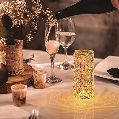 Lucidity: crystal Aura Night Light with 16-Color Changing LED, USB Rechargeable Touch Control & Diamond Cut Design for Bedroom & DÃ©cor