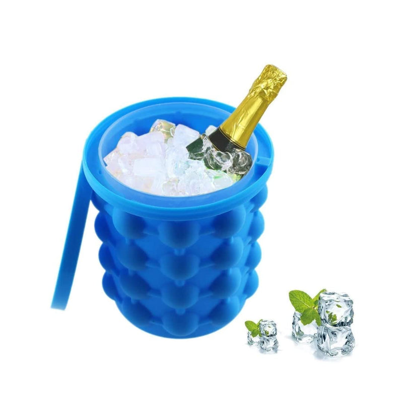 Chillix: 2-in-1 Silicone Ice Cube Bucket with Lid â€“ Ice Tray & Storage Container for Freezers, Cocktails, Whiskey, Cold Beverages & Party Use