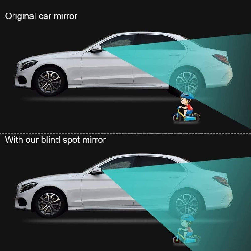 BlindSpot: 360Â° Wide-Angle Convex Blind Spot Mirrors, HD Glass Stick-On Side Rear View Mirrors for Cars, SUVs & Trucks (Pack of 2)