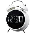 Wakee: Retro LED Alarm Clock with Twin Bells â€“ Extra Loud Battery-Powered Clock for Heavy Sleepers, Stylish Wake-Ups & Desk or Bedroom Decor