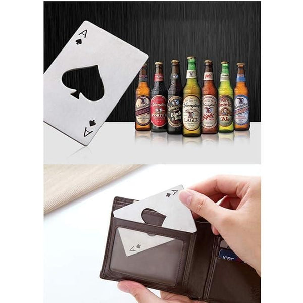 Hukum: SStainless Steel Credit Card-Size Bottle Opener (Pack of 2) â€“ Compact & Durable Bar Tool for Beer & Soda