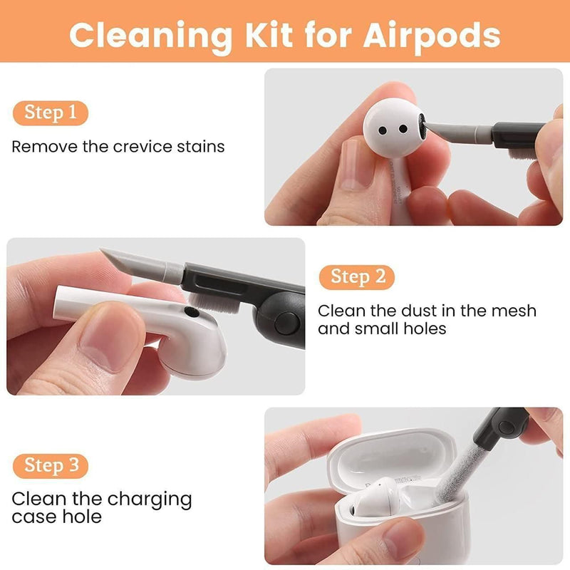 CleanTech: 7-in-1 Electronic Gadget Cleaning Tool & Multipurpose Device Cleaner for Laptops, Macbooks, Smartphones, Keyboards, Gaming PC & AirPods