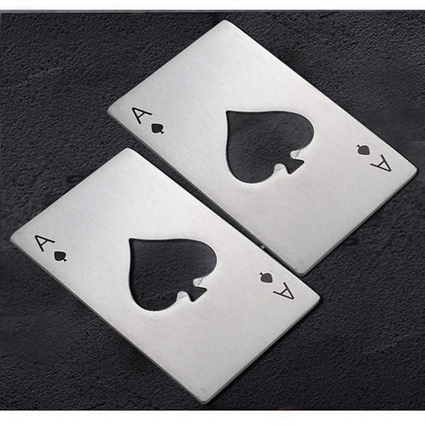 Hukum: SStainless Steel Credit Card-Size Bottle Opener (Pack of 2) â€“ Compact & Durable Bar Tool for Beer & Soda