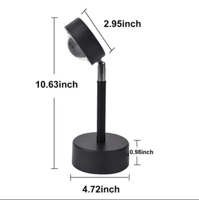 Aura: 16-Hue RGB Sunset Lamp with Remote Control, USB Plug-In & 360Â° Rotatable Head for Ambience & Content Creation