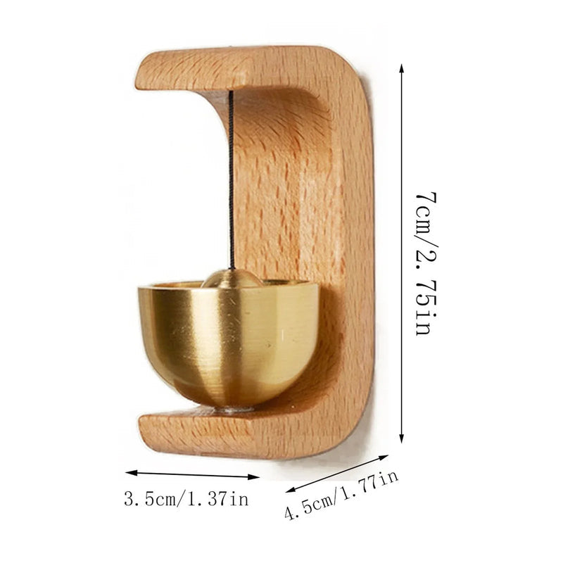 ZenBell: Vintage Japanese Wooden Door Bell with Soothing Mindful Chime, Ideal for Shops, Home & Office Decor