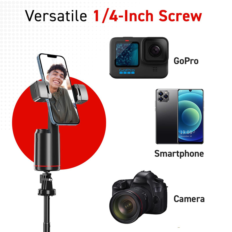 Create360: 360Â° Face Tracking Phone Holder with Auto Motion, Gesture Control & Remote for Vlogging, Streaming & Video Recording