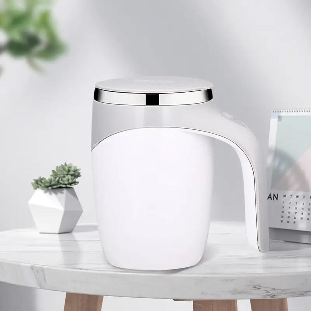 MagStir: Self-Stirring Magnetic Coffee Mug with Lid for Coffee, Milk, Protein Shakes & Hot/Cold Beverages
