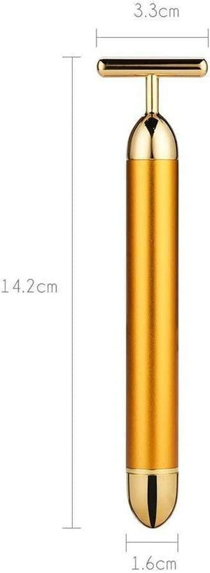 GlowLift: Electric Vibration Facial Massage Roller with T-Shaped Design for Anti-Wrinkle Skin Care & Face Lifting