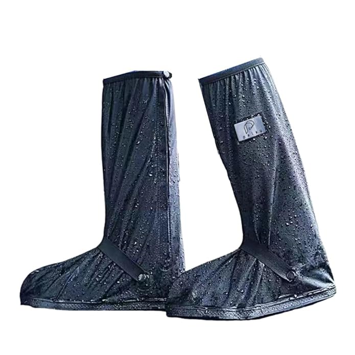 Rain Shoes Cover, Waterproof Shoe Covers for Men Women, Reusable PVC Shoe Cover for Rainy Season, Non-Slip TPE Sole Rain Boots with Elastic Design Outdoor Footwear Protector for Monsoon
