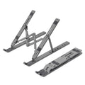 Standee: Foldable Aluminium Laptop Stand with 7-Angle Adjustment, Anti-Slip Riser with Velvet Pouch for 9"â€“15.6" Devices, MacBooks, Dell, HP & Office Use