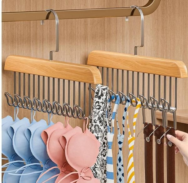 HookNest: 8-in-1 Multi-Purpose Hanger for Ties, Belts & Clothes â€“ Space-Saving & Sturdy Design