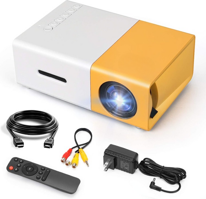 PixoBeam: Mini Portable HDMI Projector with Adjustable Display, 1080P Support & Remote Control for Home & Outdoor Entertainment