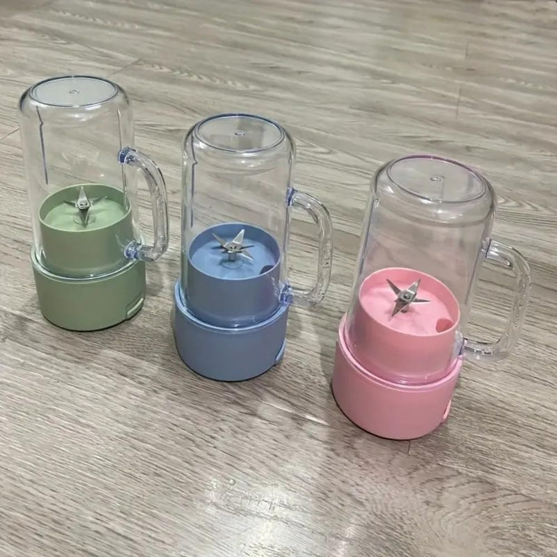 Blendy: Mason Jar Portable Smoothie Blender & Juicer USB Rechargeable with Handle, Straw & Easy-Cleaning