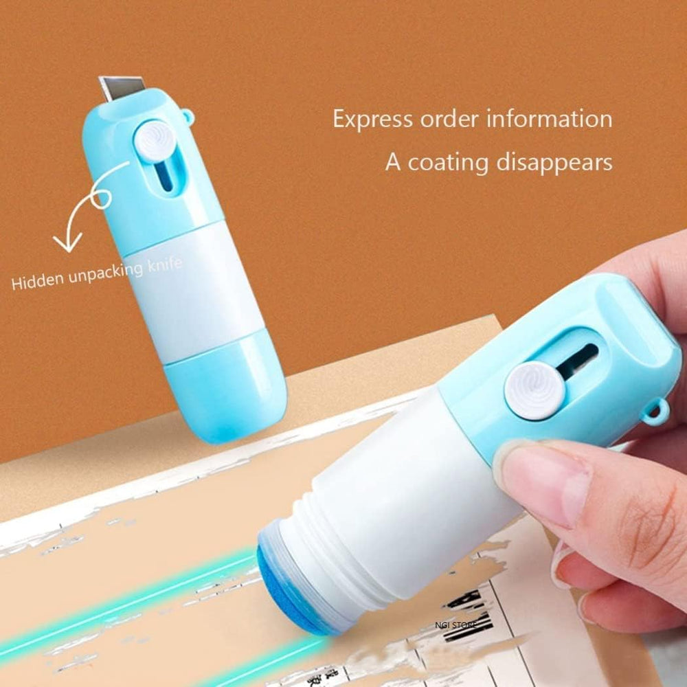 InkWipe: Thermal Paper Privacy Correction Fluid with Built-In Cutter â€“ 2-in-1 Concealer for Package Labels, Receipts & Personal Info Protection